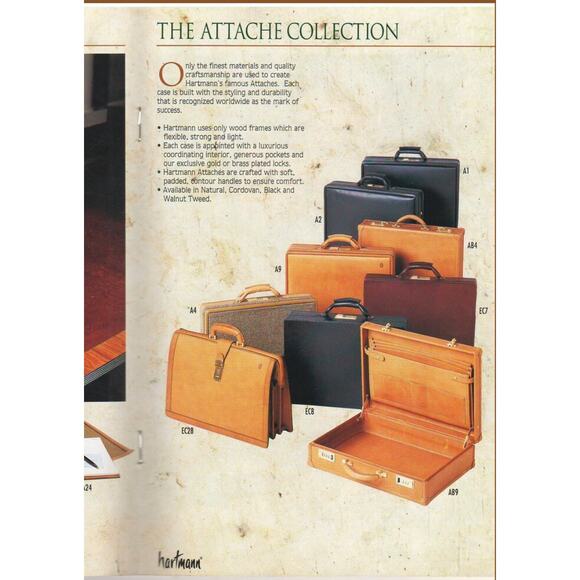 Hartmann Tan Belting Leather Gladstone Style Lawyers Briefcase Attache Collect. - Picture 3 of 16